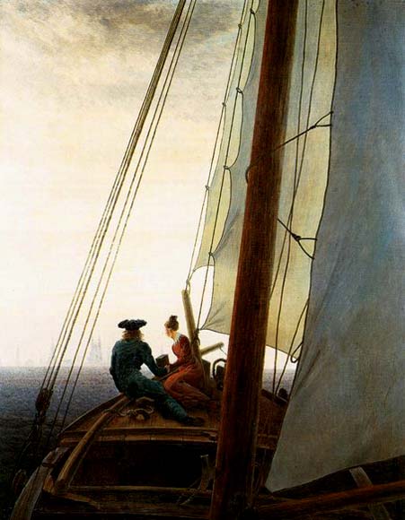 Caspar David Friedrich On the Sailing Boat